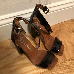 Jeffrey Campbell scrappy sandal heels wedges